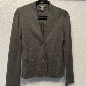 Banana Republic women’s blazer sweater Charcoal Gray Wool Blend Knit size M